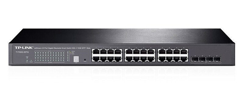 TP-Link T1700G-28TQ JetStream 24 Port Gigabit Stackable Smart Switch with 4 10GbE SFP + Slots